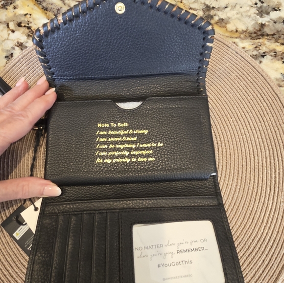 Aimee Kestenberg Leather Wristlet NWT - Picture 4 of 7